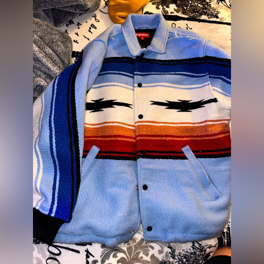 Supreme Tlaxcala Blanket Jacket 'Light Blue'